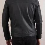 Mens Penton Navy Leather Jacket back