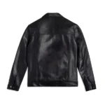 Mens Roughout Cruiser Black Leather Jacket back