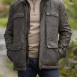 Mens Rusland Leather Jacket front