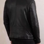 Mens Scafell Black Leather Jacket back