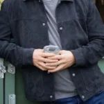 Mens Seaton Blue Suede Leather Jacket