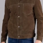 Mens Seaton Brown Suede Jacket