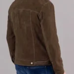 Mens Seaton Brown Suede Jacket back