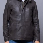 Mens Skelwith Leather Jacket Front