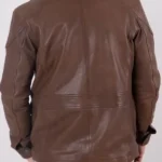 Mens Strickton Brown Leather Jacket back