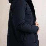 Mens Thirlmere Navy Raincoat Side