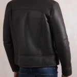 Mens Tigermoth Brown Sheepskin Aviator Jacket back