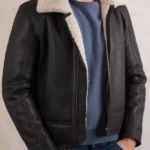 Mens Tigermoth Brown Sheepskin Aviator Jacket front