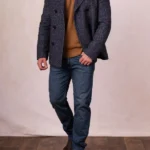 Mens Ulverston Pea Charcoal Wool Coat