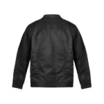 Mens Waxed Canvas Field Black Jacket Back