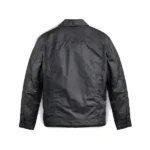 Mens Waxed Canvas Field Jacket Charcoal Back