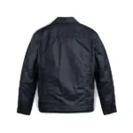 Mens Waxed Canvas Field Navy Jacket Back