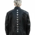 Metallic Deconstruction Darkwear Genuine Leather Jacket Back