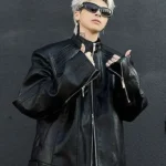 Metallic Deconstruction Darkwear Leather Jacket