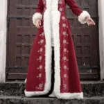 Mrs Claus Velvet Red Long Coat