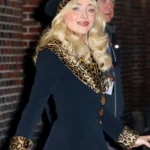 NYC Sabrina Carpenter Leopard Fur Trimmed Blazer front