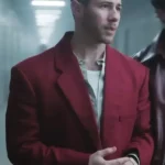 Nick Jonas A Very Jonas Christmas Movie Red Blazer