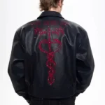 Premium Embroidered Patchwork Leather Jacket