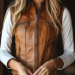 Retro Faux Leather Waistcoat