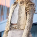 Sabrina Carpenter Coachella Leather Jacket front