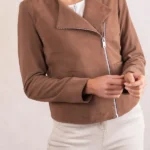 Sawrey Suede Biker Jacket front