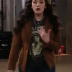 Shifting Gears 2025 Kat Dennings Suede Leather Jacket