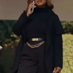 Tabitha Brown Unexpected Christmas Black Coat