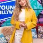 Tall Girl Sabrina Carpenter Leather Jacket front