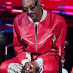 The Voice S26 Snoop Dogg Red Leather Track Jacket