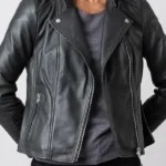 Toni Slim Fit Leather Biker Jacket