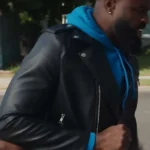 Unexpected Christmas Terrence Terrell Black Leather Jacket front