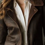 Vintage Distressed Brown Eco Leather Jacket
