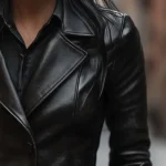 Vintage Lapel Button Leather Jacket
