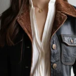 Vintage Reversible Leather-Corduroy Dual-Style Jacket