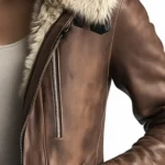 Vintage Wool Multi-pocket Faux Leather Warm Coat