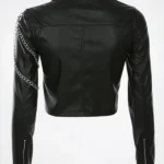 Women Genuine Motocross Biker Leather Jacket