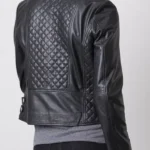 Womens Devoke Leather Jacket back