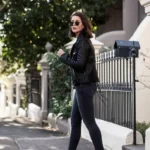 Womens Genuine Leather Motor Biker Jacket