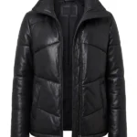 Womens Parton Black Quilted Leather Jacket