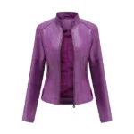 Womens Purple Leather Jacket