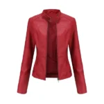 Womens Red Leather Jacket