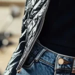 Women's Retro Contrasting Colors Quilted Jacket