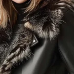Women's Vintage Fur Collar And Lined Zipper Jacket