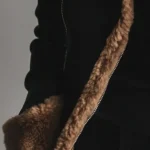 Women's Vintage Fur Collar Contrast Faux Leather Jacket