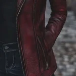 Women's Vintage Jacket Zipper Pocket Faux Jacket