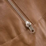 Women's Vintage Lapel Zipper Leather Jacket
