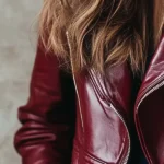 Women's Vintage Red Leather Jacket