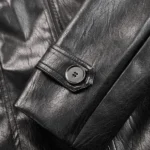 Women's Vintage Stand Collar Faux Leather Jacket