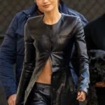 Zendaya Black Leather Jacket front