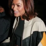 Zendaya Multi Color Biker Leather Jacket
